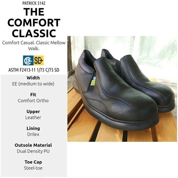 MELLOW WALK PATRICK STEEL TOE DRESS SHOES - BLACK - Picture 8 of 8